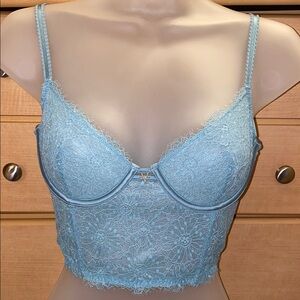 Victoria's Secret Blue Lace Longline Bra